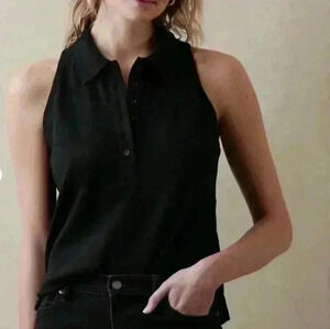 BANANA REPUBLIC SLUB RIBBED POLO TANK